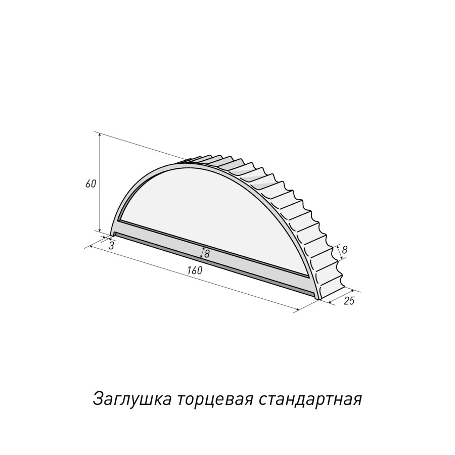 Заглушка торцевая стандартная